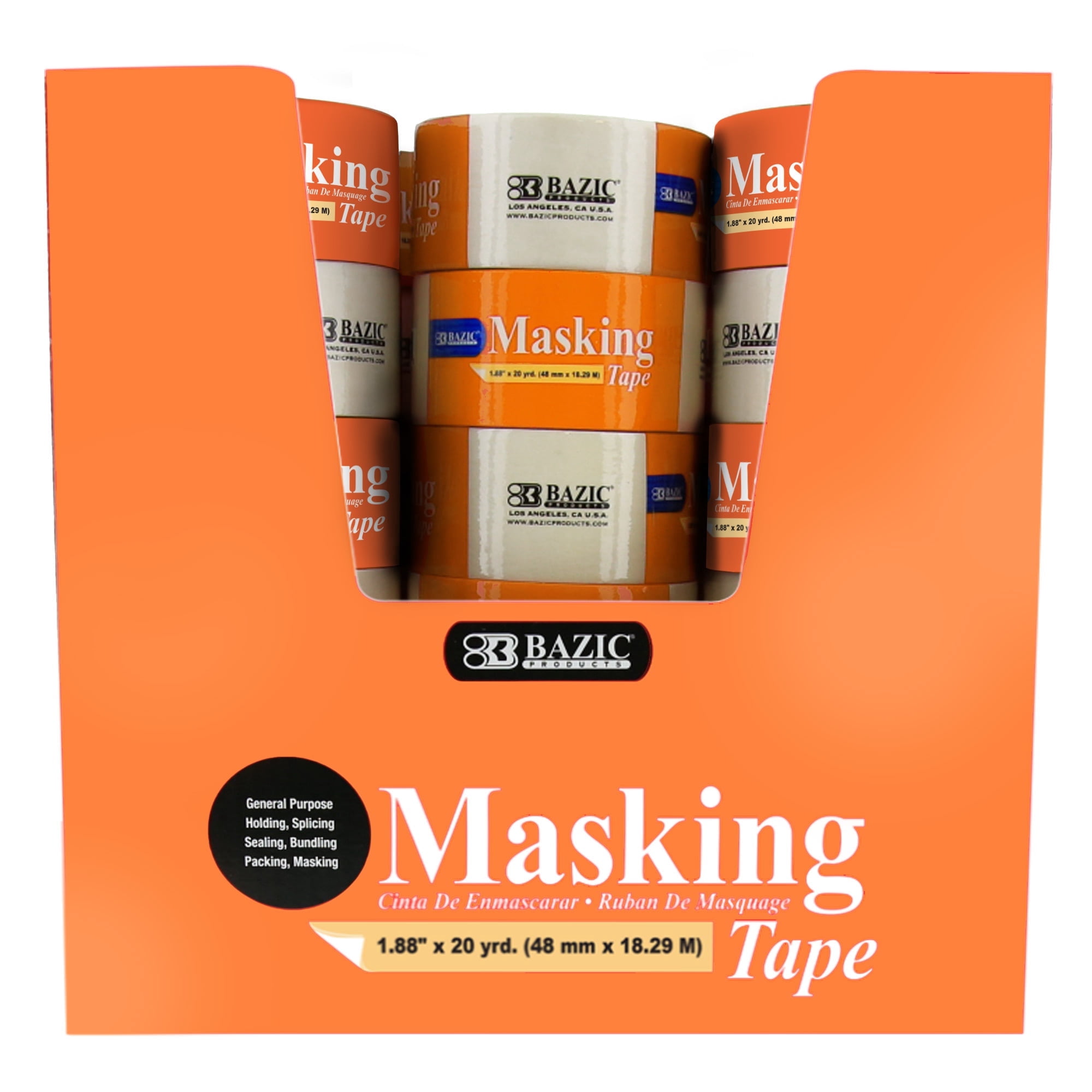 BAZIC General Purpose Masking Tape 1.88" X 720" (20 Yards), 36-Pack