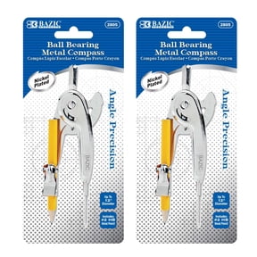 BAZIC Metal Ball Bearing Compass w/ #2 Wood Pencil [2805]