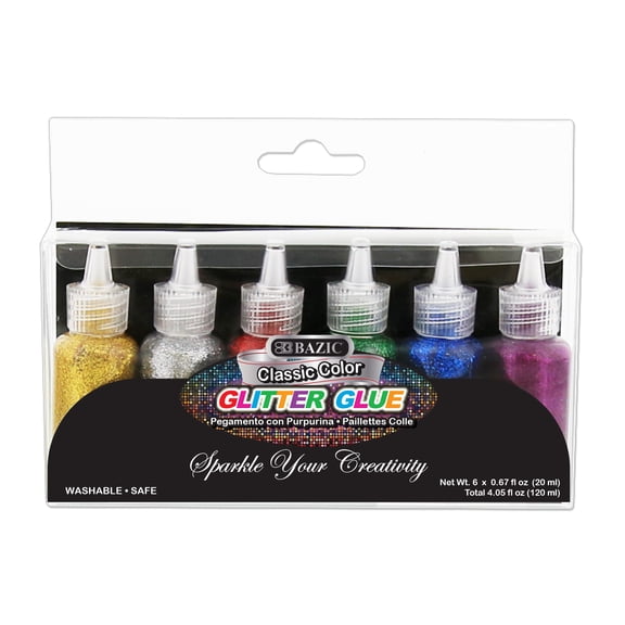 BAZIC Glitter Glue Tube Color, Non-Toxic (120ml/Pack), 1-Pack