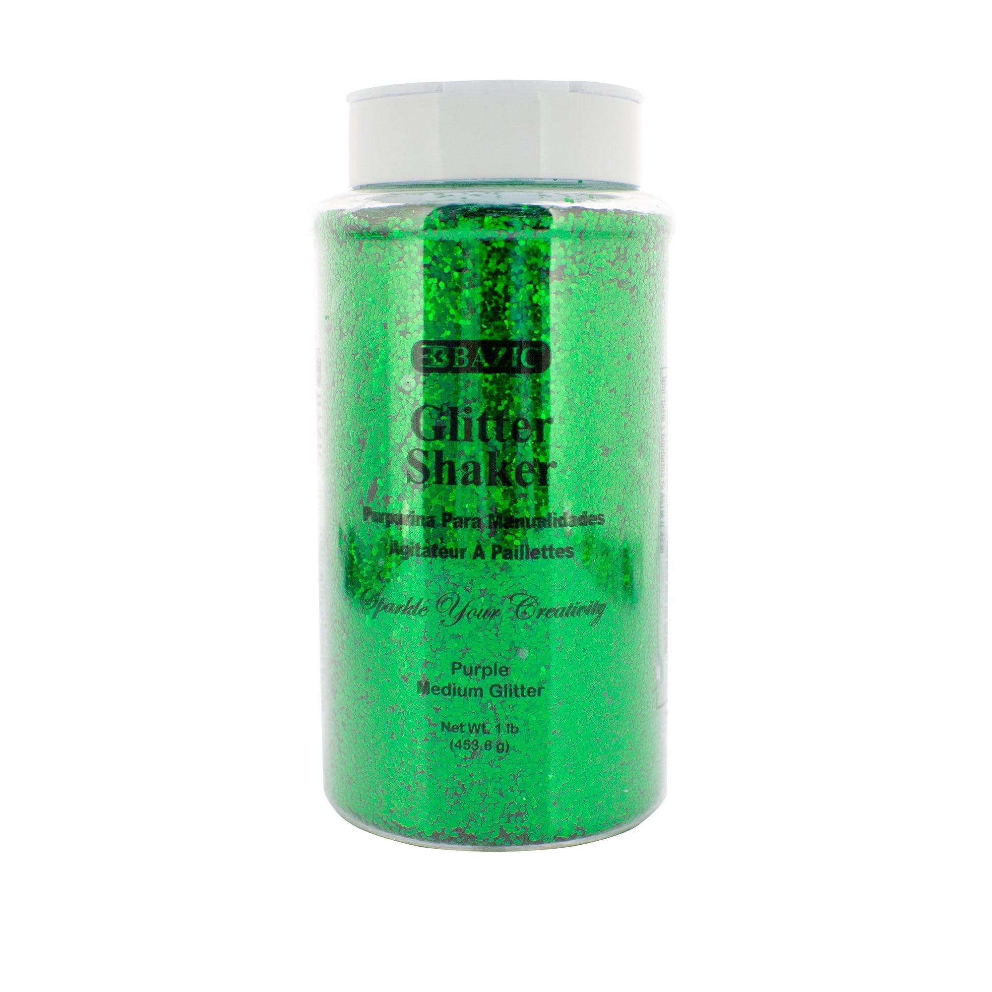 BAZIC Glitter Shaker 1 LB Green Color, Halloween Sparkling Powder, 12-Pack
