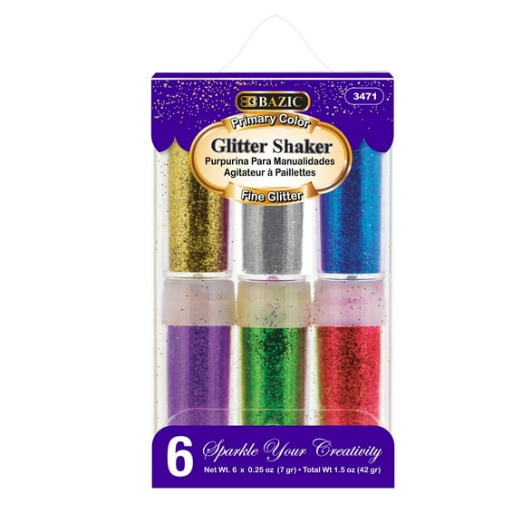 BAZIC Glitter Shaker 6 Color, Halloween Sparkling Powder (42g/Pack), 1-Pack