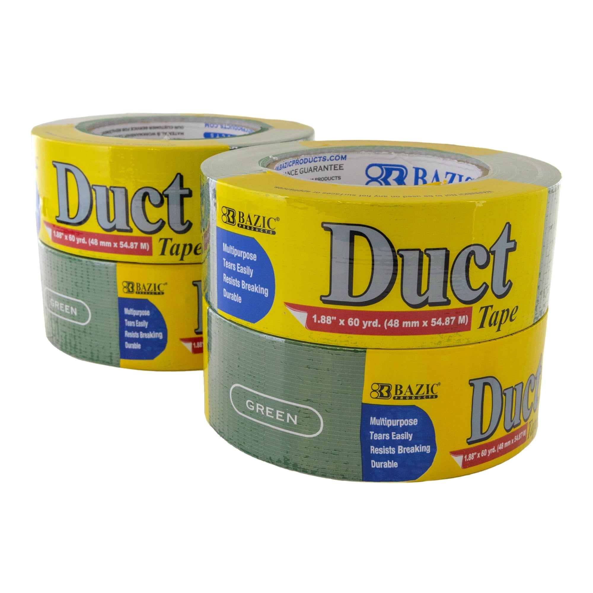 BAZIC Green Duct Tape 1.88" X 60 Yards, Tear by Hand, 4-Pack