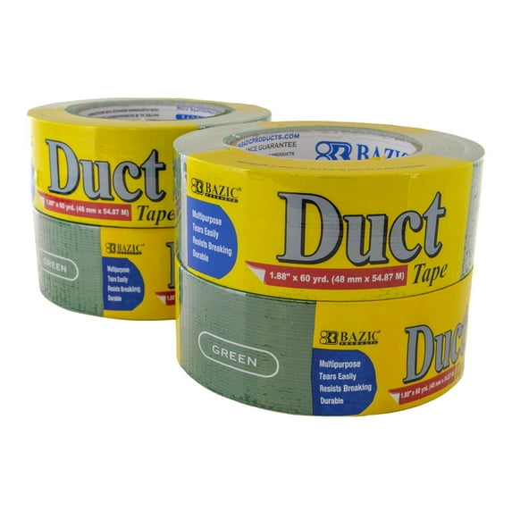 BAZIC Green Duct Tape 1.88" X 60 Yards, Tear by Hand, 4-Pack