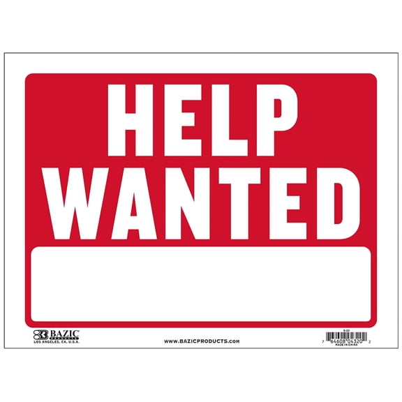 Help Signs Help Wanted Signs for Businesses Home Use