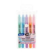BAZIC Highlighter Gel Pen Bible Highlighter, No Bleed Pastel Highlighting Coloring Pen (5/Pack), 1-Pack