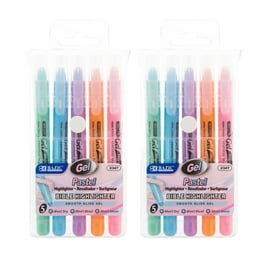 BIC GBLD11 36466 Brite Liner Grip Pastel Assorted Color Highlighters, Box  of 12