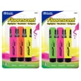 thumbnail image 1 of BAZIC Highlighter Marker Pen, Chisel Tip Liquid Marker (3/Pack), 2-Packs, 1 of 1