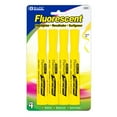thumbnail image 1 of BAZIC Highlighter Yellow Color Desk Style, Chisel Tip, Unscented (4/Pack), 24-Packs, 1 of 7