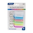 thumbnail image 1 of BAZIC Key Tag Label Window, Plastic Key Holder Key Ring (6/Pack), 1-Pack, 1 of 5