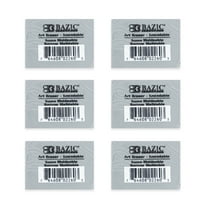 BAZIC Kneaded Eraser, Gray, Erasers for Artist, Drawing Sketching Brighten, 6-Pack