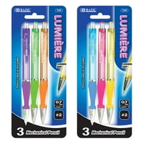 BAZIC Lumiere Mechanical Pencil 0.7mm Soft Grip, (3/Pack), 2-Pack