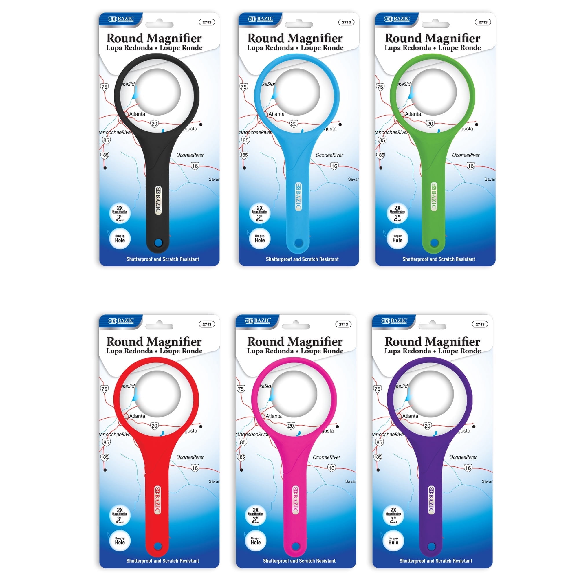 BAZIC Magnifying Glass 2X, Round 3