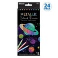 thumbnail image 1 of BAZIC Metallic Colored Pencils 12 Shimmering Shades Pre-Sharpened Pencil Set (12/Pack), 12-Packs, 1 of 7