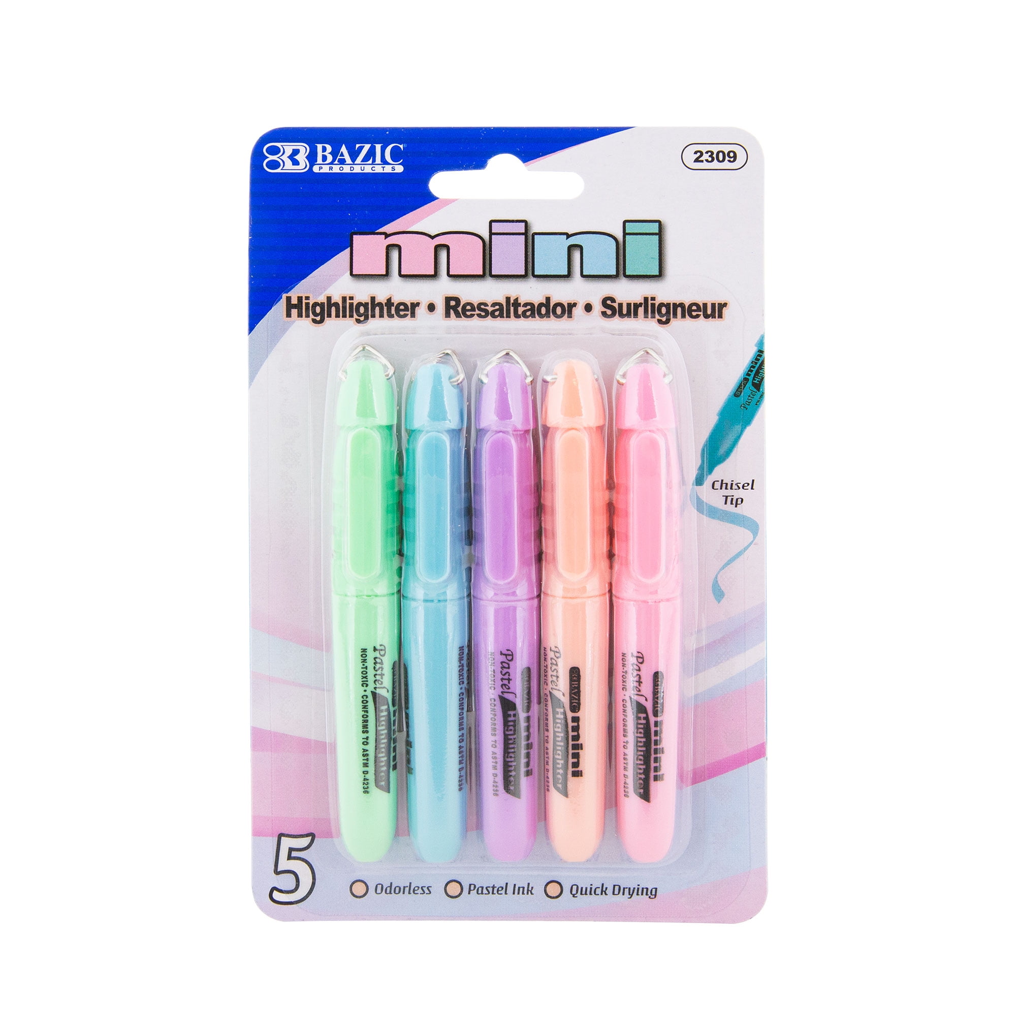 MAGICLULU 5 Boxes Double Ended Highlighter Chisel Tip Highlighters  Midliners Flair Pens for Teachers Permanent Marker Markers Pastel  Highlighter Water