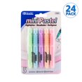 thumbnail image 1 of BAZIC Mini Highlighter Pen Pastel Color, Chisel Tip Broad Fine Line Highlighters Unscented (5/Pack), 24-Packs, 1 of 6