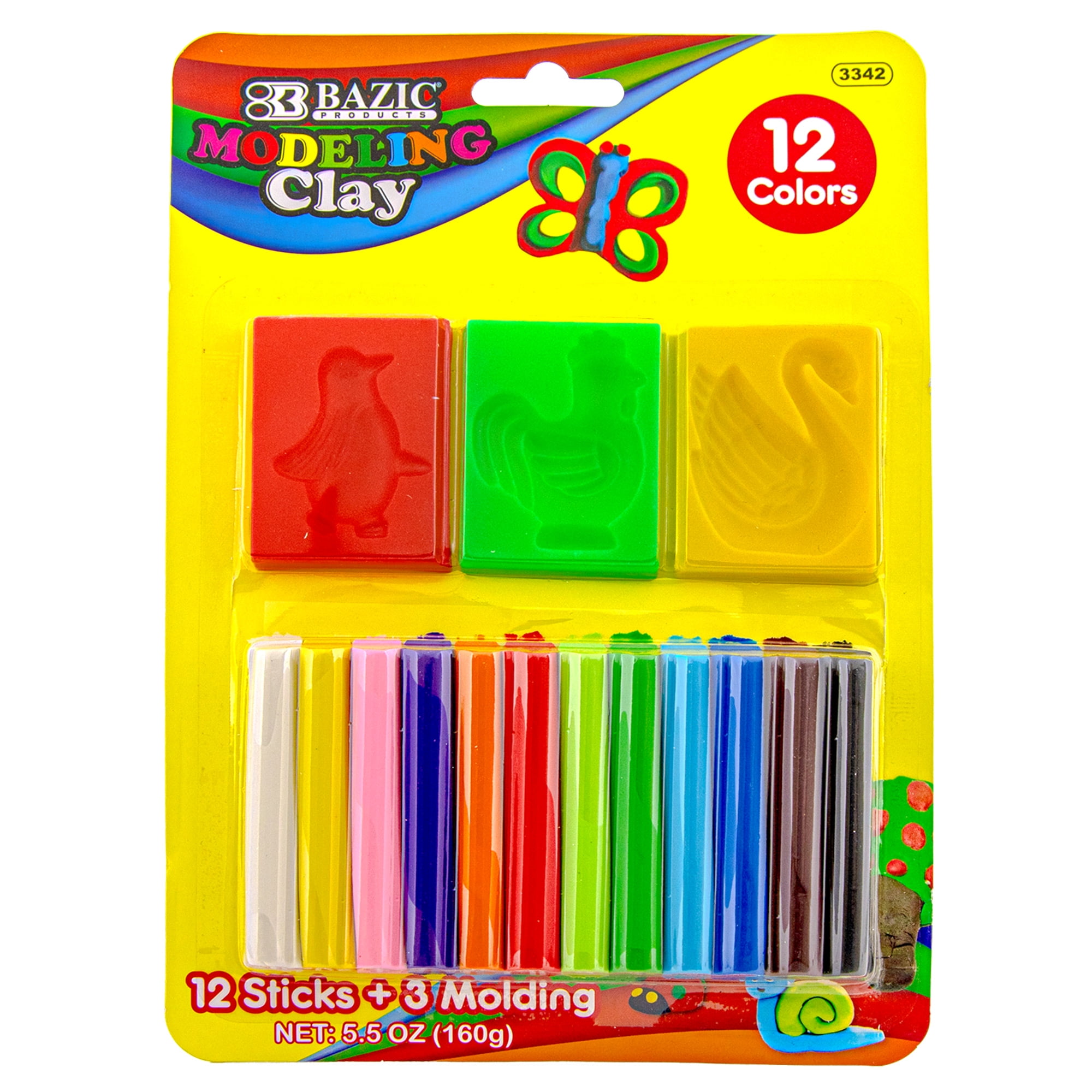 Playkidiz Art Modeling Clay 8 Neon Colors in PVC Clam Shell Box, Beginners  Pack 480 Grams, STEM Educational DIY Molding Set, at Home Crafts for Kids 