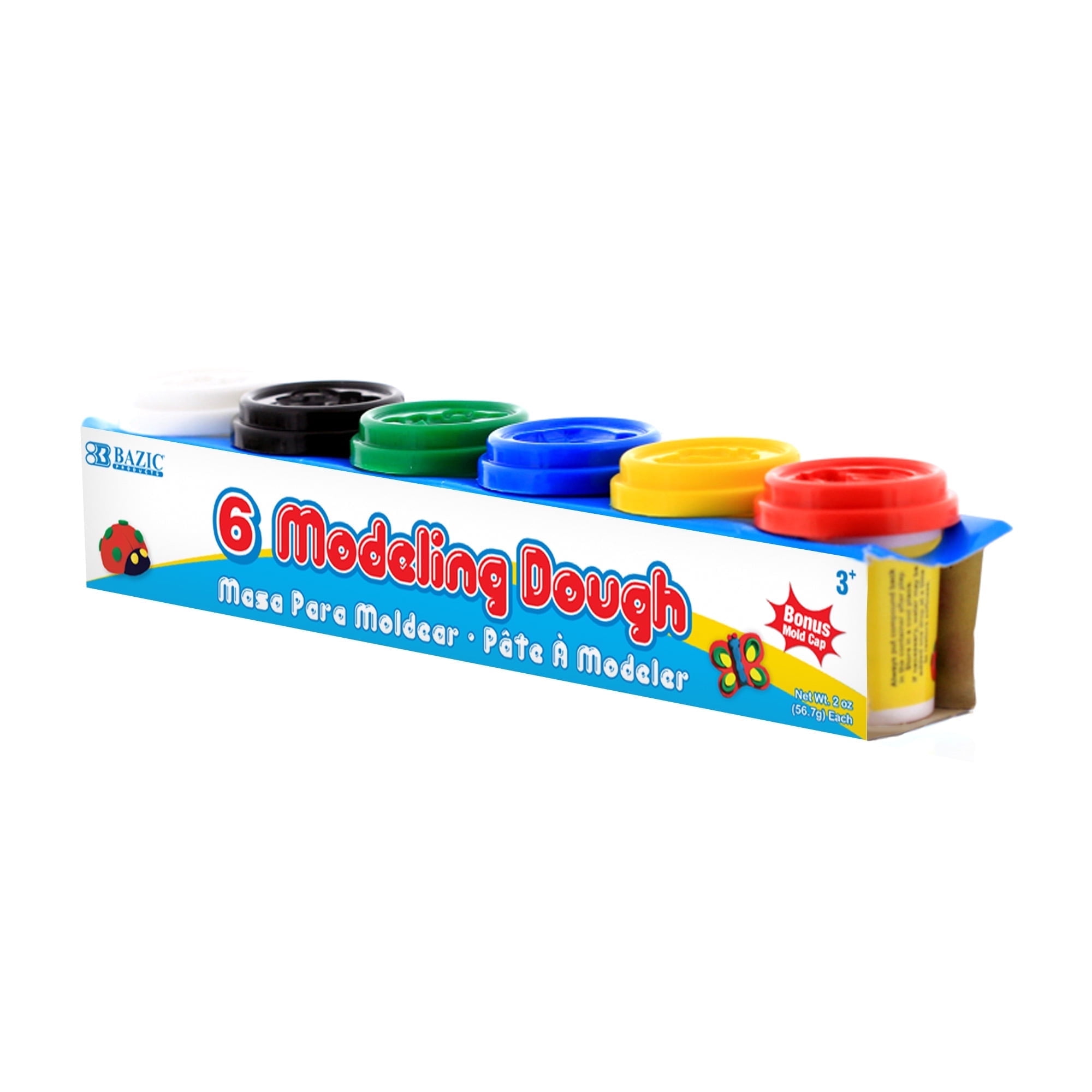 BAZIC Modeling Clay 6 Color, Assorted Colors, Non Toxic (12oz/Pack), 24-Pack