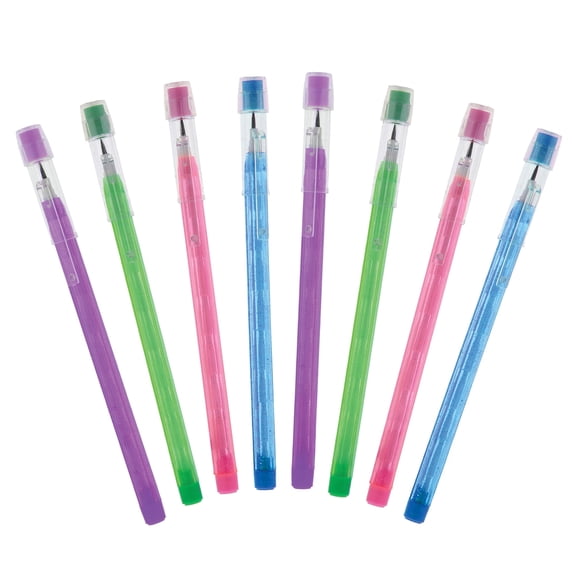 BAZIC Multi Point Pencil Dazzle w/ Latex Free Eraser, (8/Pack), 2-Packs