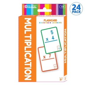 BAZIC Multiplication Flash Cards, Numbers Math Flashcards (36/Pack), 24-Packs