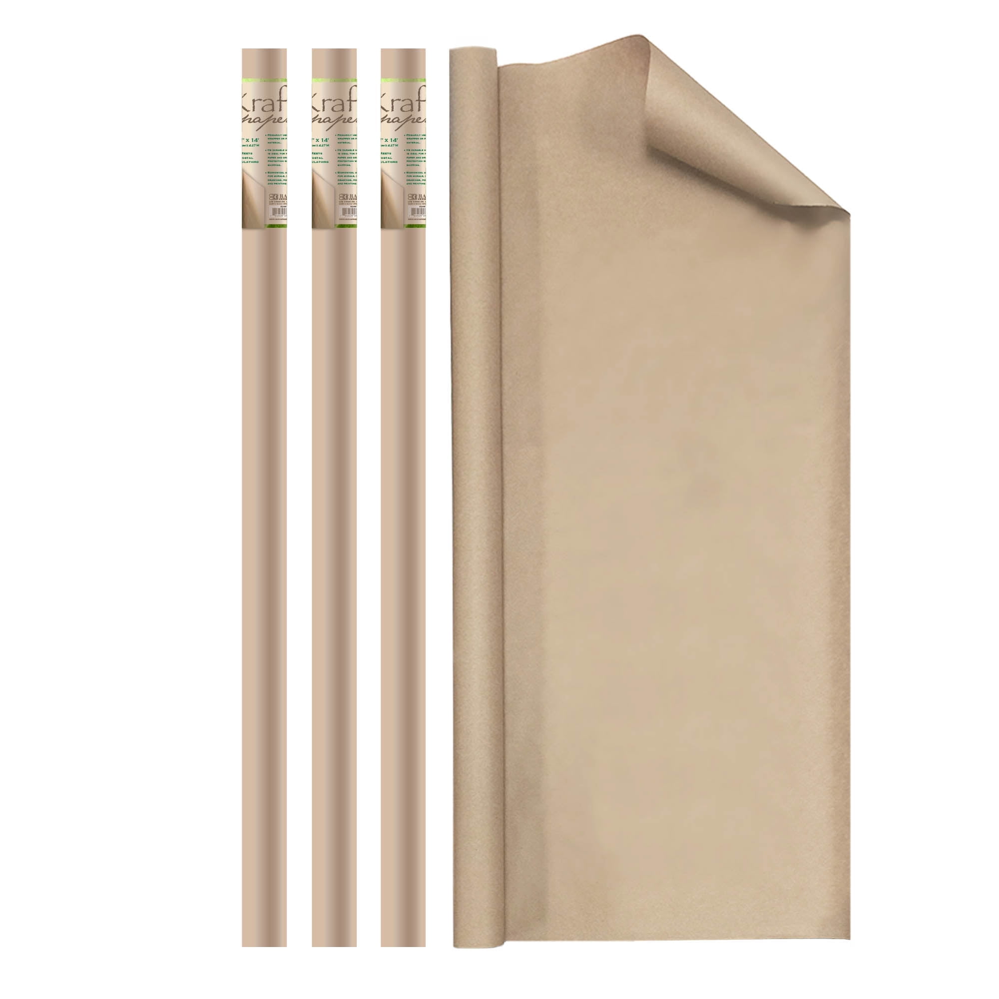 BAZIC Natural Kraft Paper Roll 30" X 14 ft. Brown Gift Wrap Paper 36-Roll