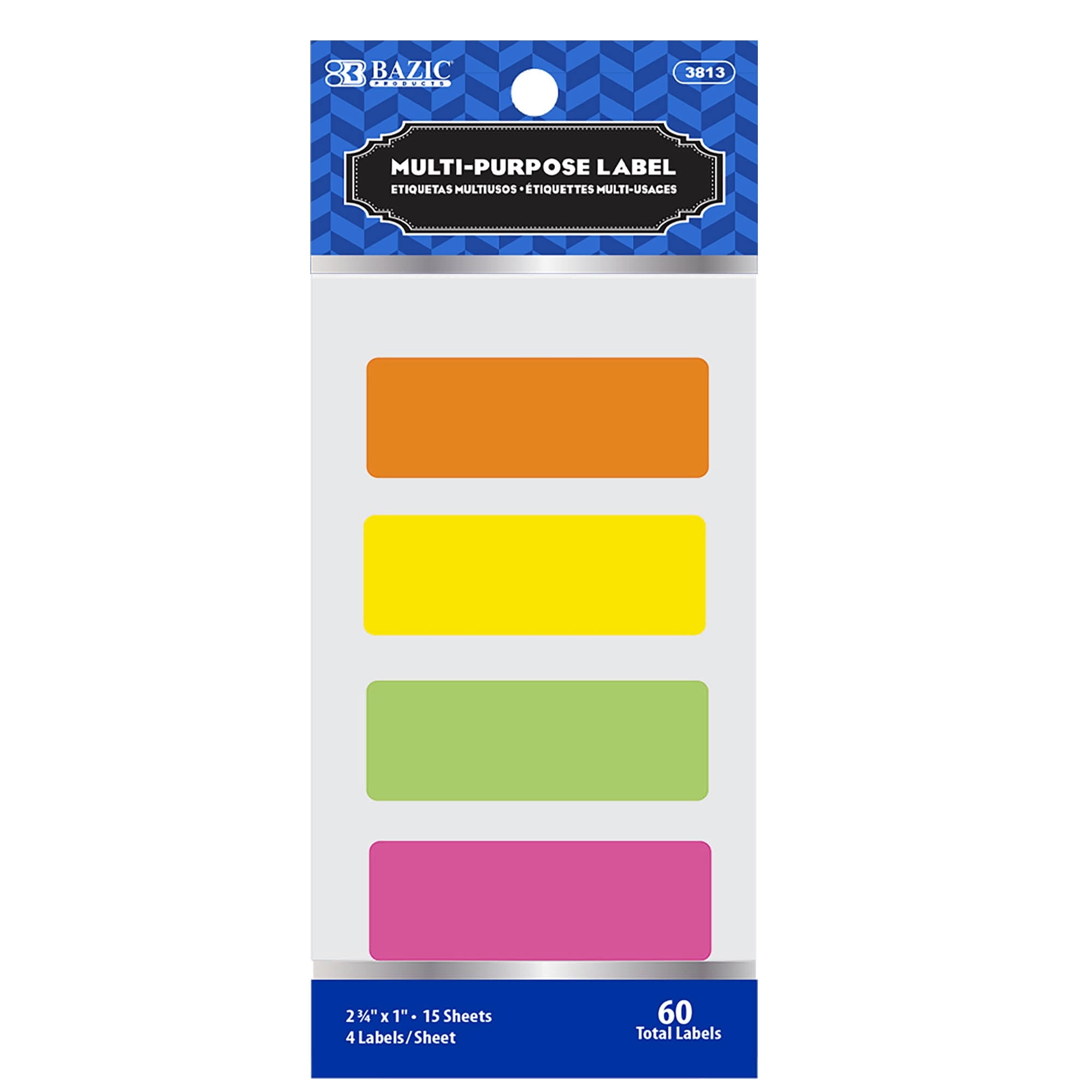 BAZIC Neon Color Label 2 3/4