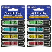 BAZIC Neon Page Markers Dispensers 0.5x1.7 Sign Here PET Arrow Flag (100 Flags/Pack), 2-Packs