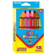 BAZIC Oil Pastel Jumbo 12 Color, Coloring Drawing Pastel, 1-Pack