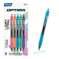 thumbnail image 1 of BAZIC Optima 5-Color Oil Gel Fuse Tech Ink Retractable Pen, 0.7 mm, (5/Pack), 12-Pack, 1 of 7