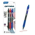thumbnail image 1 of BAZIC Optima Assorted Color Oil Gel Ink Retractable Pen, 0.7 mm, (3/Pack), 1-Pack, 1 of 7