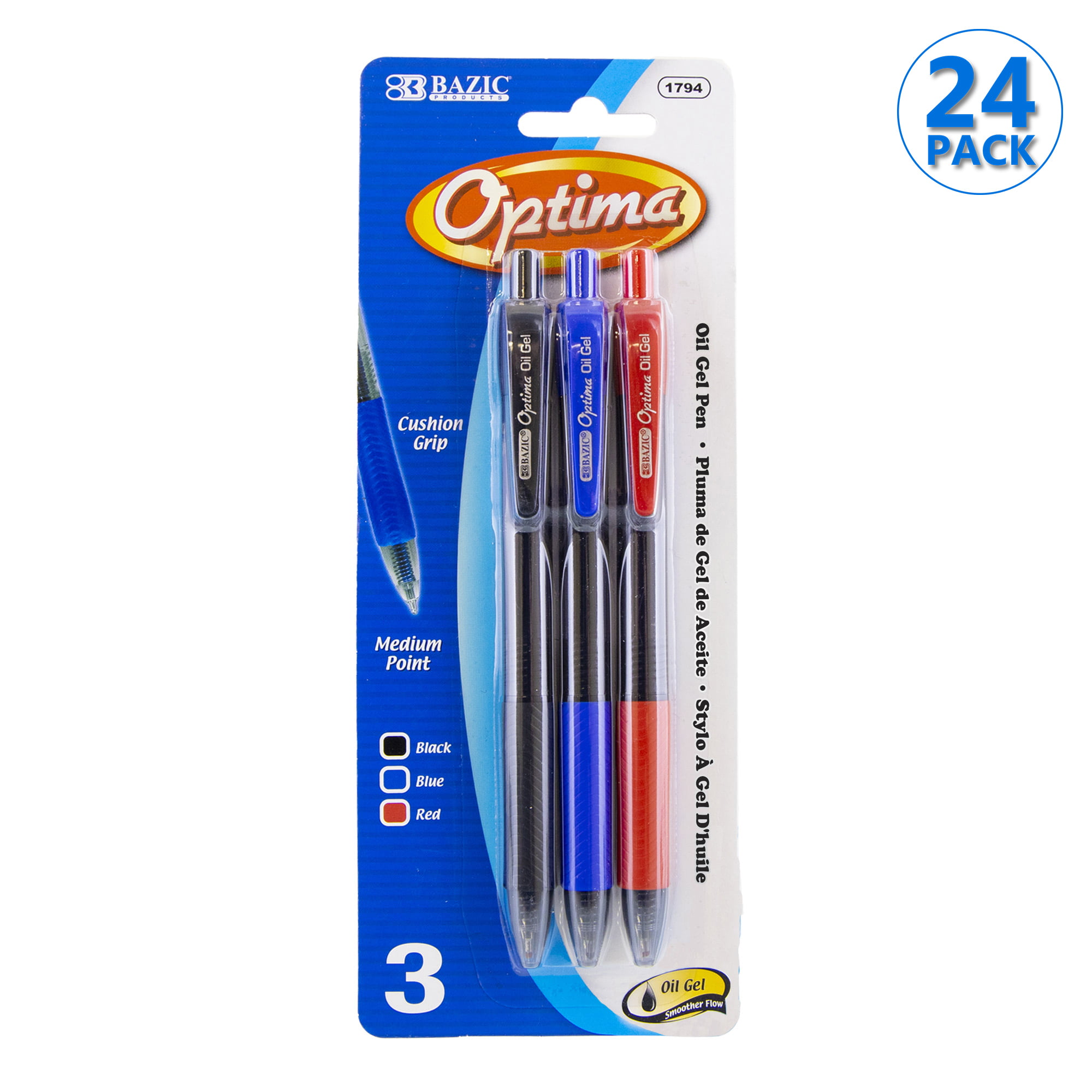 Linbsunne Black Ballpoint Pens Medium Point 1mm Work Pen with Super Soft  Grip Ball Point Pen for Men Women Retractable Office Pens (12 pcs) 