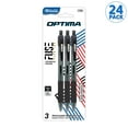 thumbnail image 1 of BAZIC Optima Black Oil Gel Ink Retractable Pen , 0.7 mm, (3/Pack), 24-Packs, 1 of 7