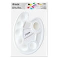 thumbnail image 1 of BAZIC Paint Palette 10 Mixing Oval Tray w/ Thumb Hole, 24-Pack, 1 of 7