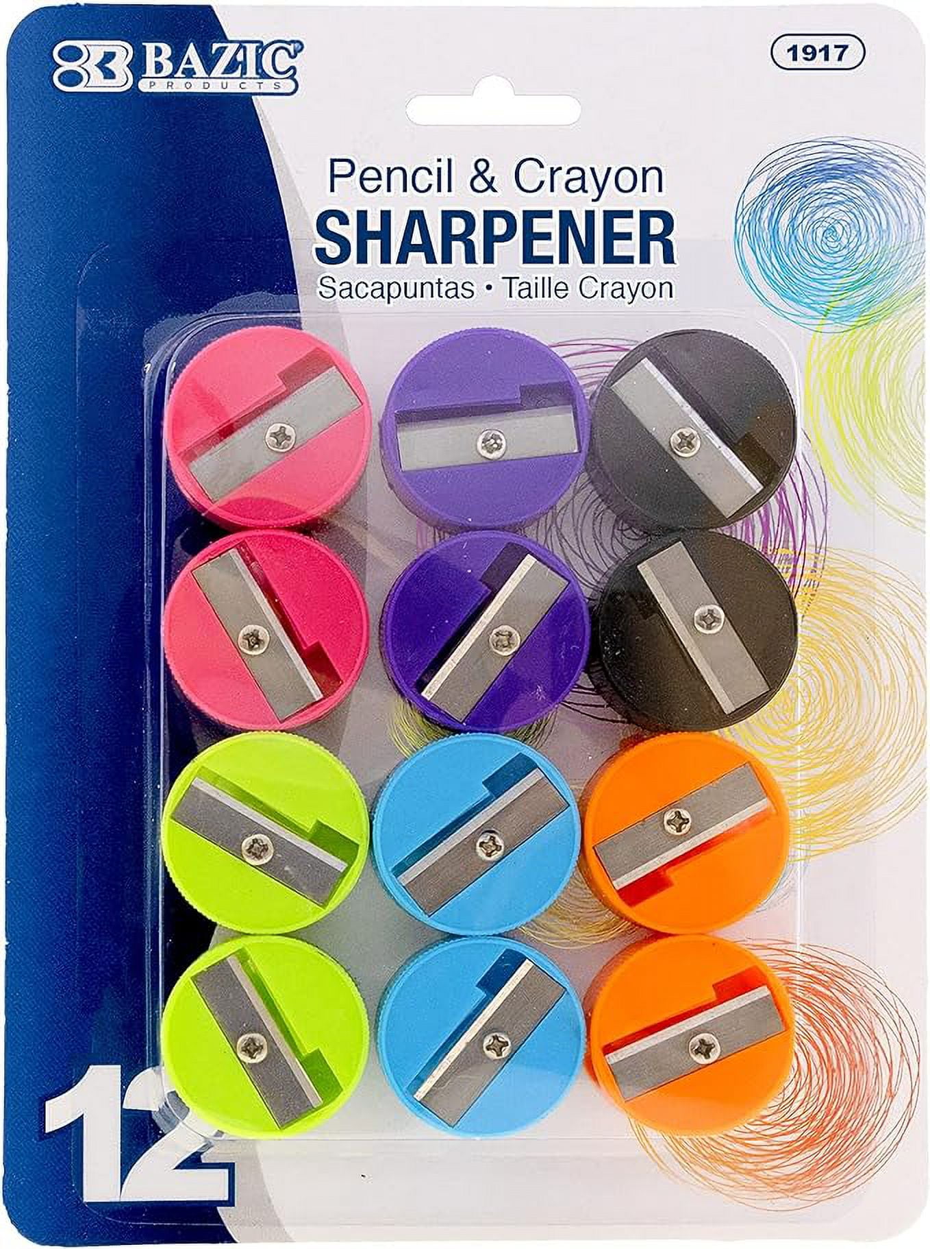 BAZIC Pencil Sharpener Single Hole Blade, Standard Size Pencils Crayon