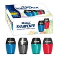 thumbnail image 1 of BAZIC Pencil Sharpener Single Hole Blade w/ Receptacle, Assorted Color Bulk Sharpeners, Total 24 Count, 1 of 7