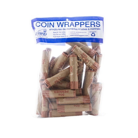 BAZIC Penny Coin Wrappers Rolls Tube, (36/Pack), 1-Pack