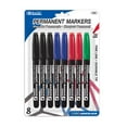 thumbnail image 1 of BAZIC Permanent Marker Fine Line Assorted Color Markers (8/Pack), 1-Pack, 1 of 7