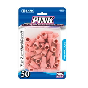 BAZIC Pink Eraser Top, Latex Free Pencil Tops Erasers Arrowhead, 1200-Count