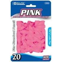 BAZIC Pink Eraser Top, Latex Free Pencil Tops Erasers Arrowhead, 20-Count