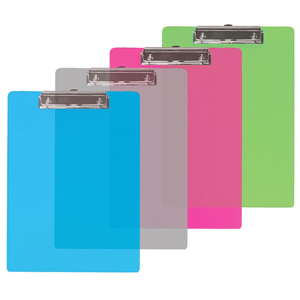 Assorted Sports Equipments Plastic Clipboards with Metal Clip Letter Size Clipboard Low Profile Clip Boards for Nursing Classroom Office Supplies - 2