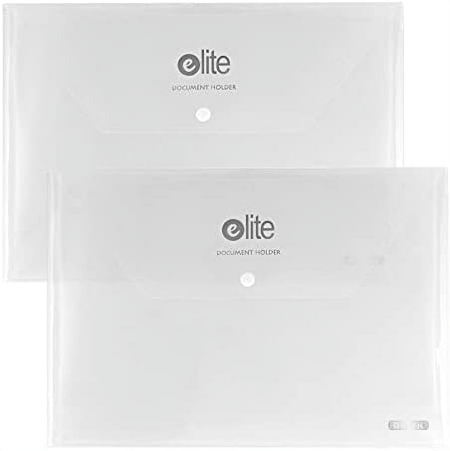 BAZIC Plastic Envelope Envelopes, Letter Size Clear Folder Snap Closure