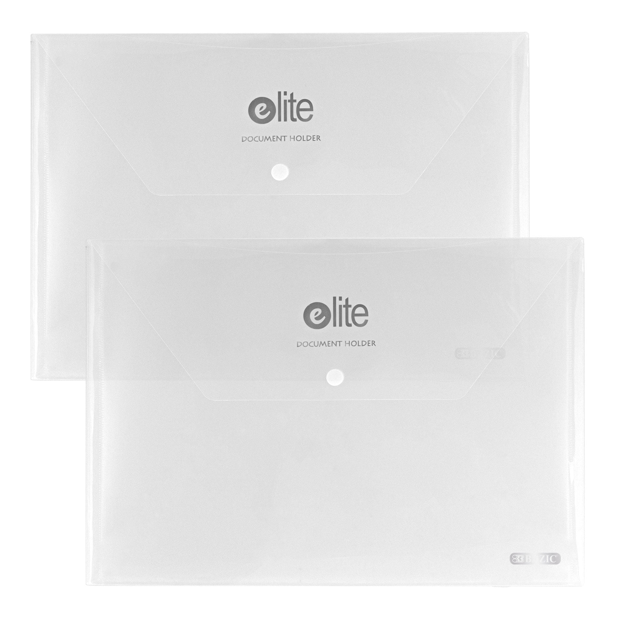 BAZIC Plastic Envelope Poly Envelopes, Clear Folder Snap Closure, 48
