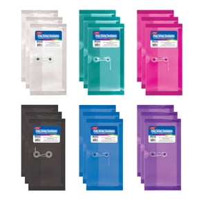 BAZIC #10 Poly String Envelope, Coupon Size Folder, 18 Counts