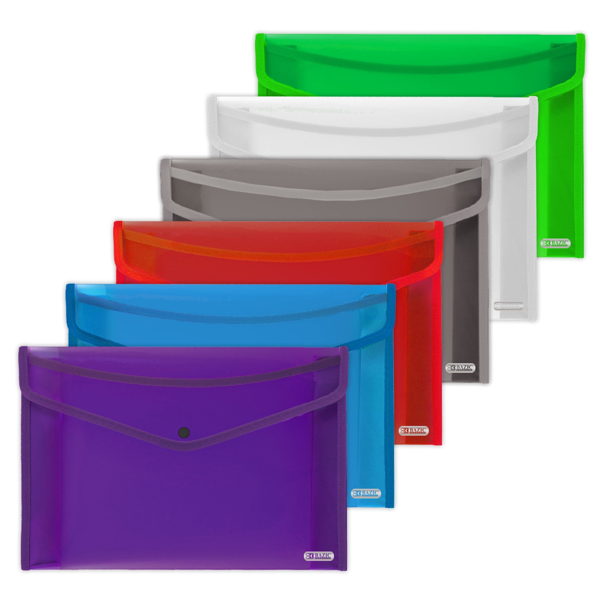 BAZIC Poly Plastic File Folder, Office Supplies Organizer with