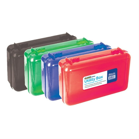 Bazic Products 842 Clasp Pencil Case, 8" X 4.75" X 2.5", Randomly Assorted Color