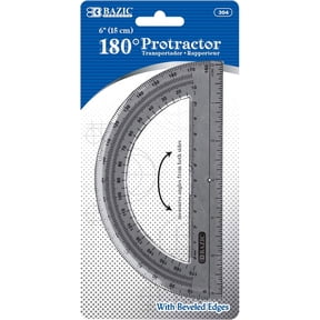 BAZIC Semicircular 6" Protractor