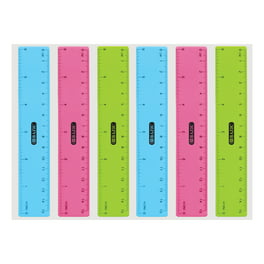 12 Piece Student Wooden Rulers Office Measuring Ruler 2 Scales (12 And  30cm) Yue Chi