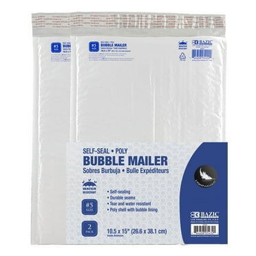 BAZIC Poly Bubble Mailers 10.5" x 15" #5 Padded Shipping Envelope, 48-Count