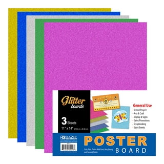 BAZIC Poster Board 11 X 14 Assorted Neon Colored Poster Board Paper for  School Craft Project Presentation Drawing Graphic Display (5/Pack), 1-Pack