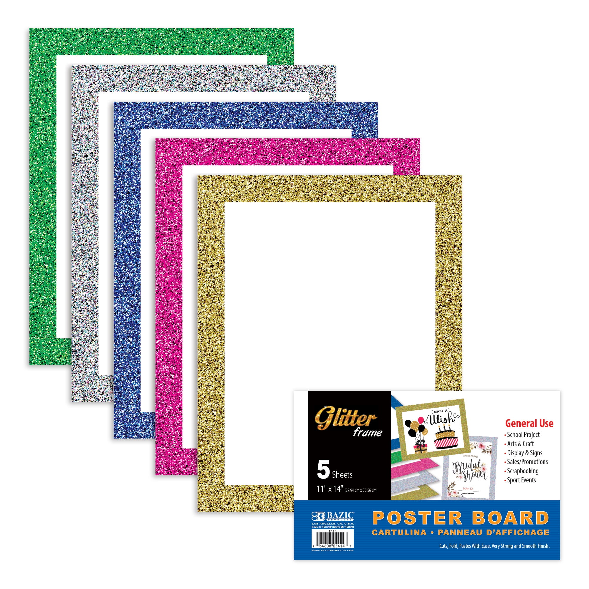 Poster Board White Paper Display 11”x14” Pack of 120