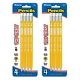 thumbnail image 1 of BAZIC Pencil Wood Pre-Sharpened #2 HB Jumbo Pencils, Latex Free Eraser (4/Pack), 2-Packs, 1 of 6
